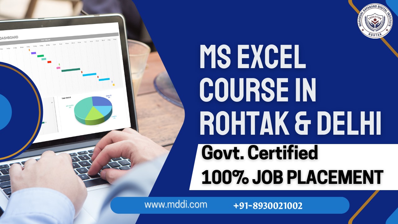 Best MS Excel Course Institute in Rohtak | Govt. Certified with Job Placement