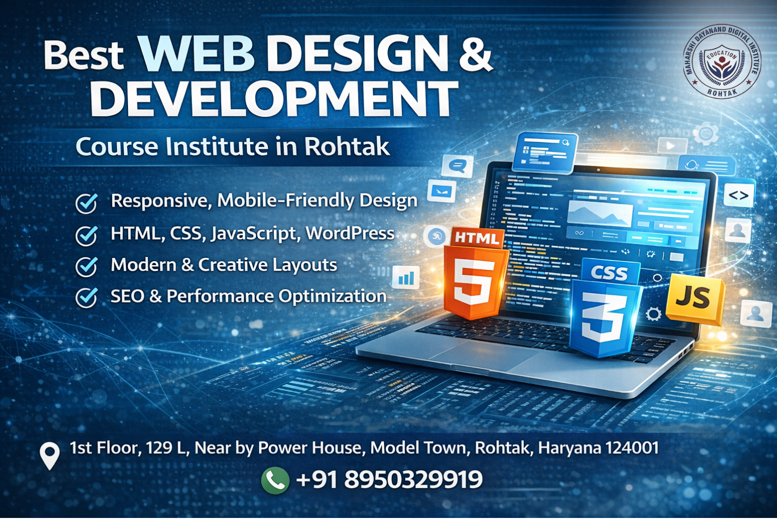 Best Web Design and Development Course Institute in Rohtak