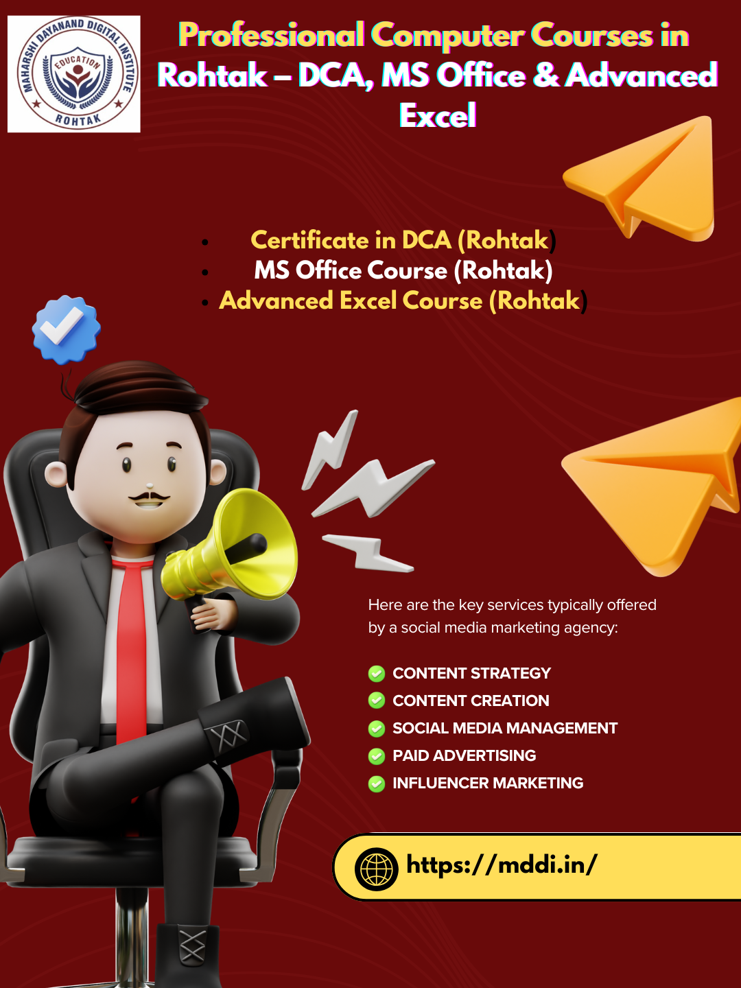 Professional Computer Courses in Rohtak – DCA, MS Office & Advanced Excel